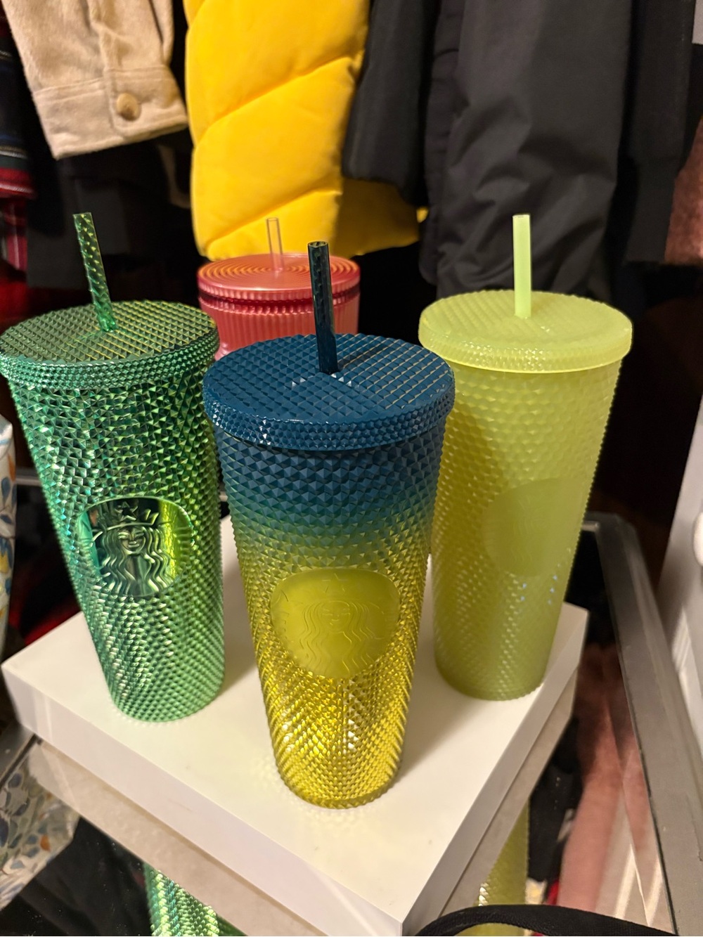 Starbucks Studded Reusable Tumbler - Gradient Blue to Yellow